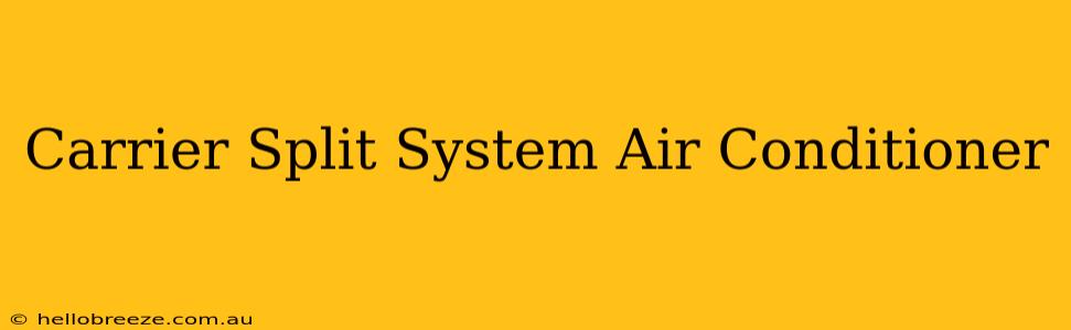 Carrier Split System Air Conditioner