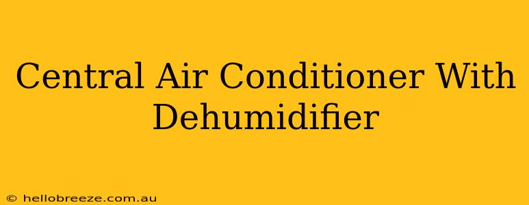 Central Air Conditioner With Dehumidifier