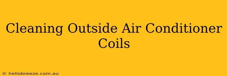 Cleaning Outside Air Conditioner Coils