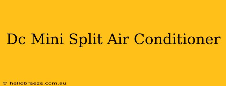 Dc Mini Split Air Conditioner