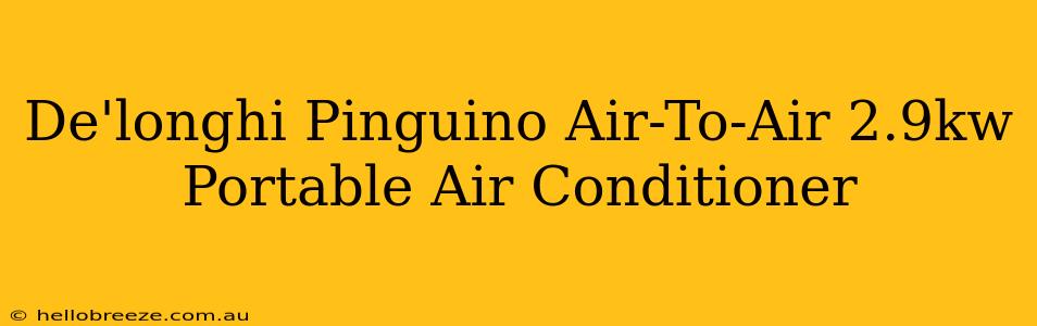 De'longhi Pinguino Air-To-Air 2.9kw Portable Air Conditioner