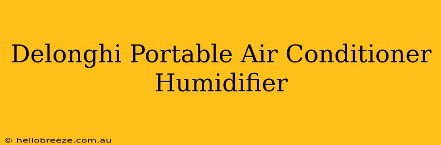 Delonghi Portable Air Conditioner Humidifier