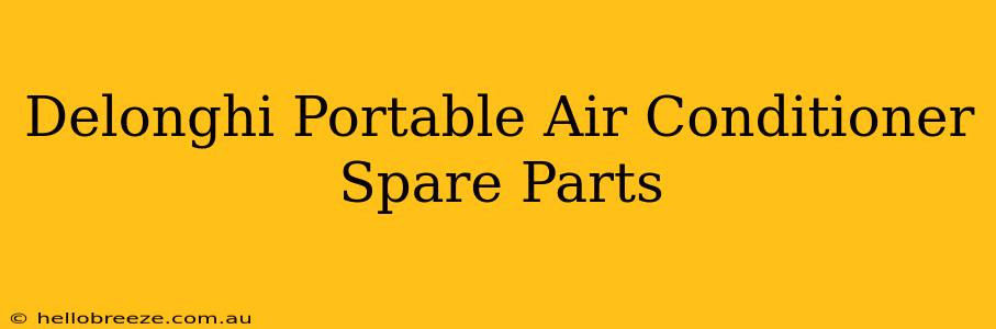 Delonghi Portable Air Conditioner Spare Parts