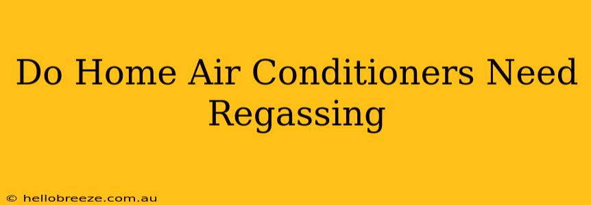 Do Home Air Conditioners Need Regassing