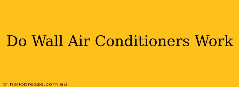 Do Wall Air Conditioners Work