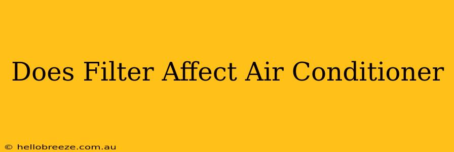 Does Filter Affect Air Conditioner