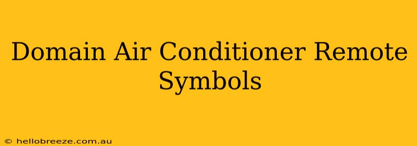 Domain Air Conditioner Remote Symbols