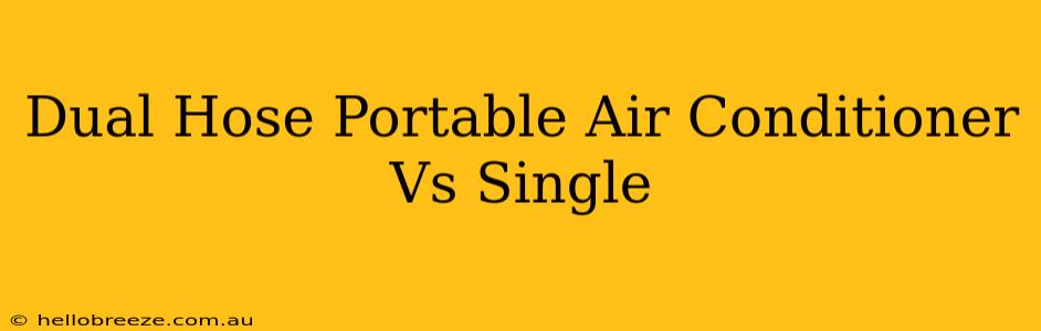 Dual Hose Portable Air Conditioner Vs Single