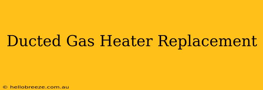 Ducted Gas Heater Replacement