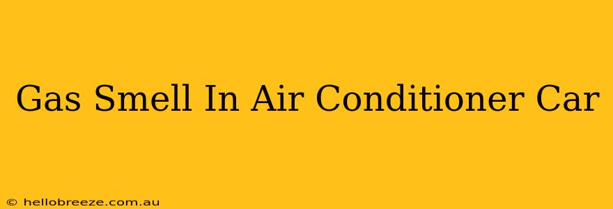 Gas Smell In Air Conditioner Car