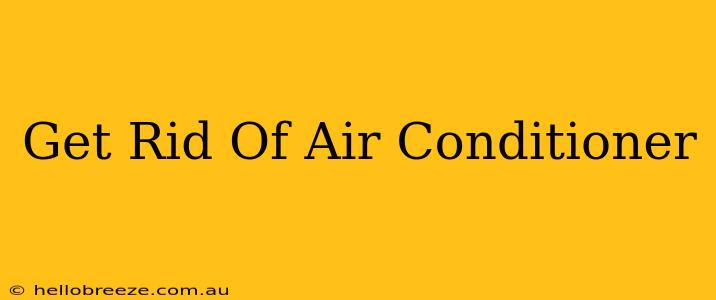 Get Rid Of Air Conditioner