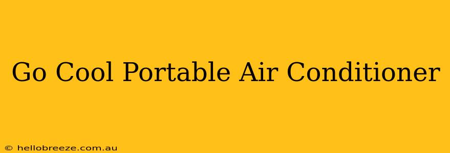 Go Cool Portable Air Conditioner