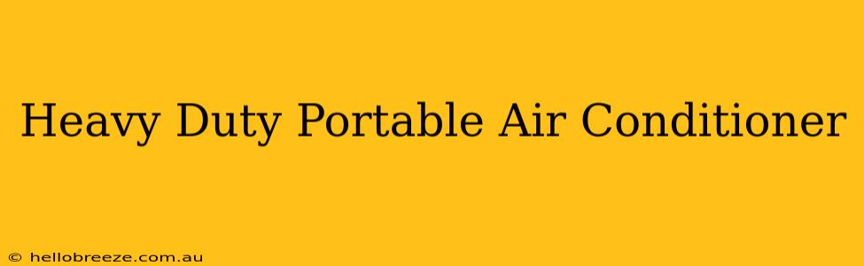 Heavy Duty Portable Air Conditioner