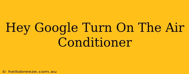 Hey Google Turn On The Air Conditioner