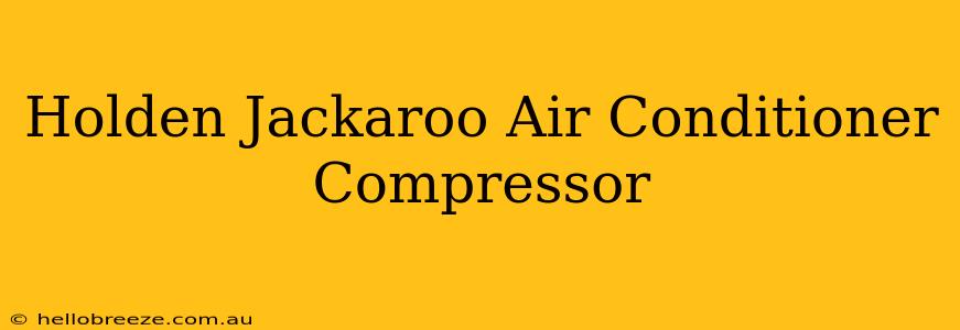 Holden Jackaroo Air Conditioner Compressor