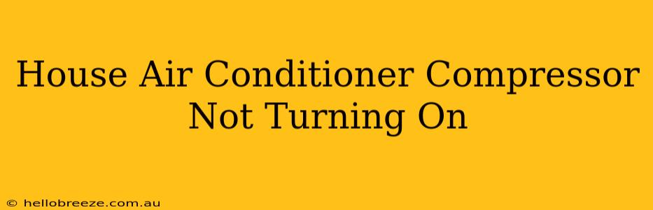 House Air Conditioner Compressor Not Turning On