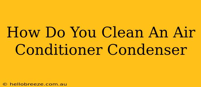 How Do You Clean An Air Conditioner Condenser