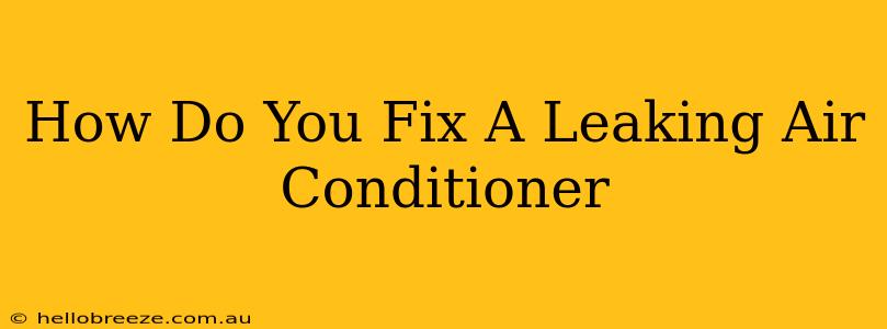 How Do You Fix A Leaking Air Conditioner