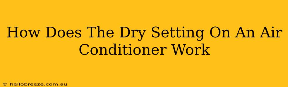 How Does The Dry Setting On An Air Conditioner Work