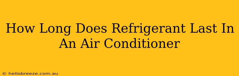 How Long Does Refrigerant Last In An Air Conditioner