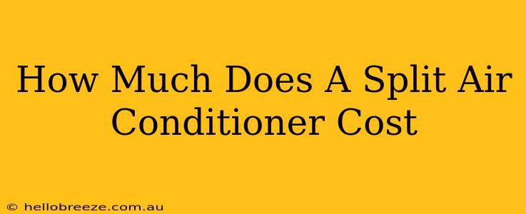 How Much Does A Split Air Conditioner Cost