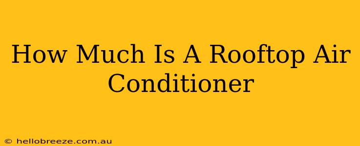 How Much Is A Rooftop Air Conditioner