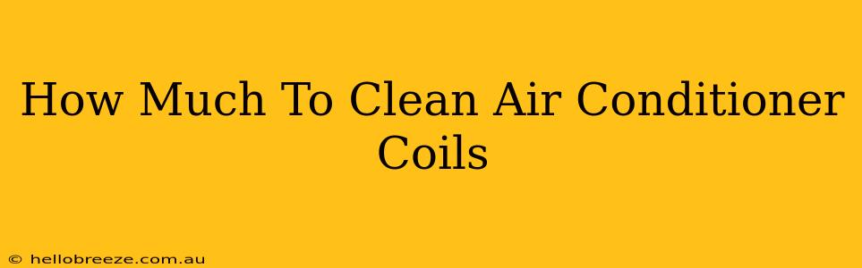 How Much To Clean Air Conditioner Coils