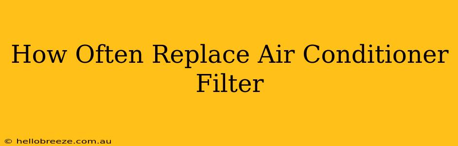 How Often Replace Air Conditioner Filter