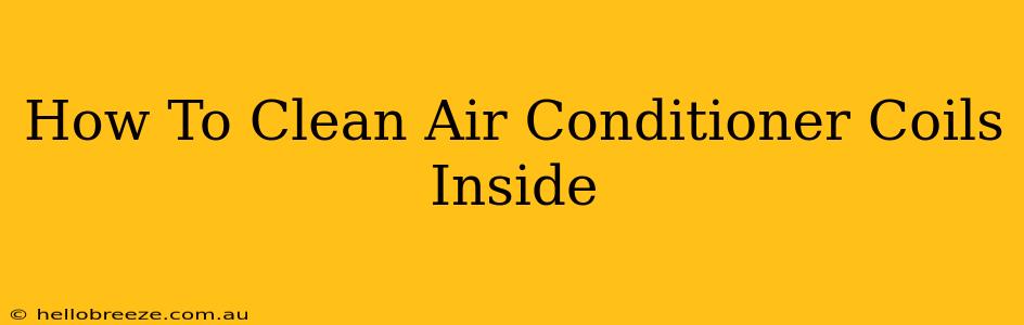 How To Clean Air Conditioner Coils Inside