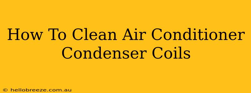 How To Clean Air Conditioner Condenser Coils