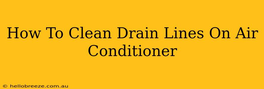 How To Clean Drain Lines On Air Conditioner