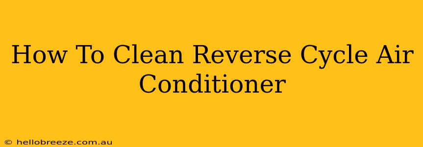 How To Clean Reverse Cycle Air Conditioner