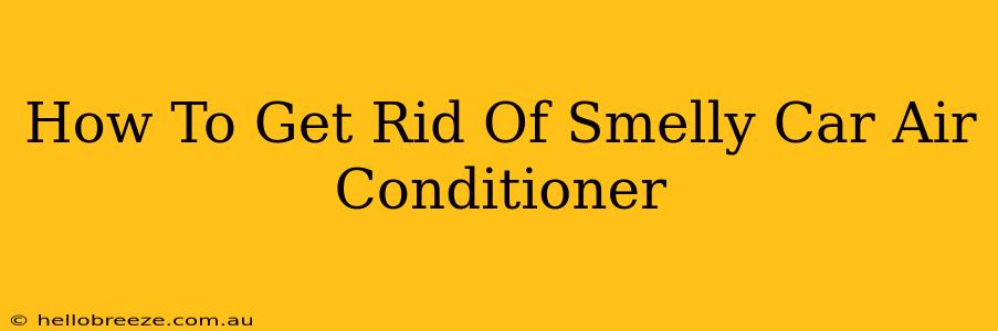 How To Get Rid Of Smelly Car Air Conditioner