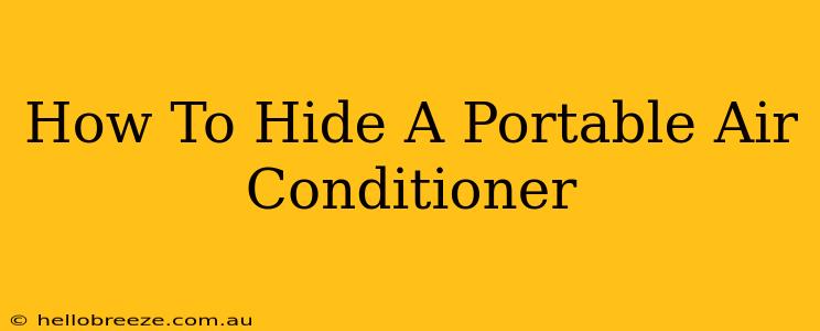 How To Hide A Portable Air Conditioner