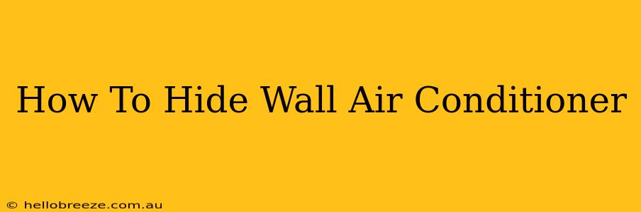 How To Hide Wall Air Conditioner