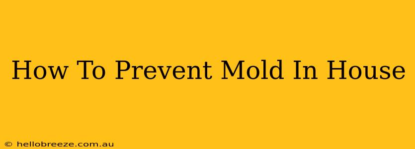 How To Prevent Mold In House