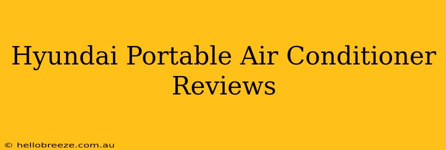 Hyundai Portable Air Conditioner Reviews