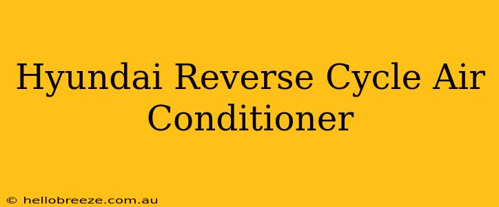 Hyundai Reverse Cycle Air Conditioner