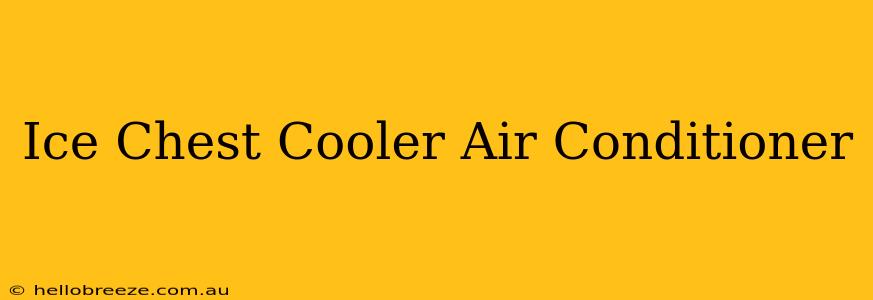 Ice Chest Cooler Air Conditioner