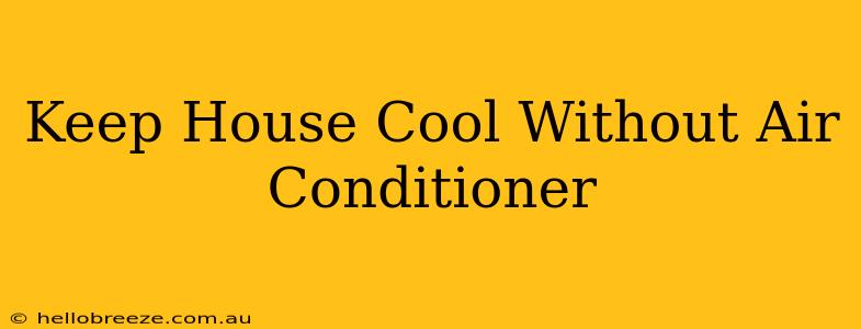 Keep House Cool Without Air Conditioner