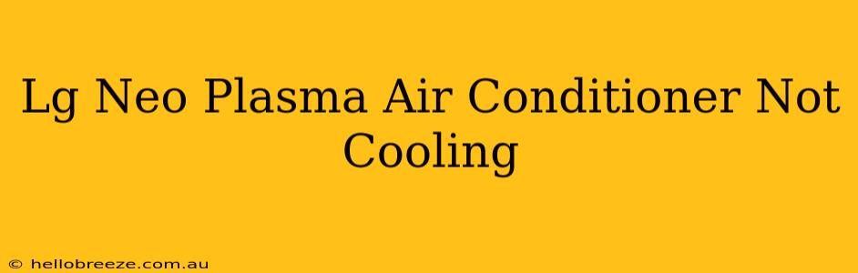 Lg Neo Plasma Air Conditioner Not Cooling