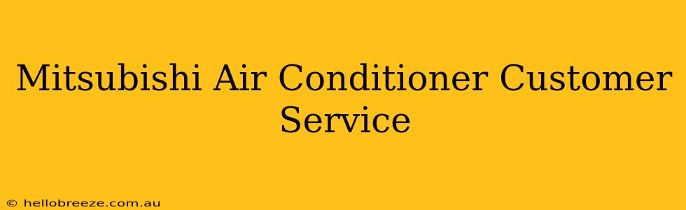 Mitsubishi Air Conditioner Customer Service