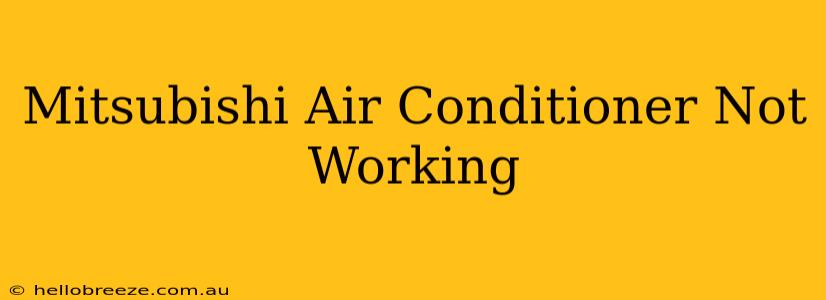 Mitsubishi Air Conditioner Not Working