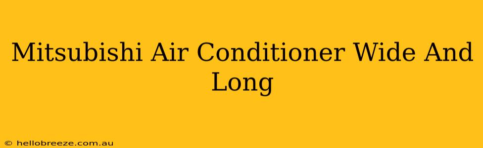 Mitsubishi Air Conditioner Wide And Long