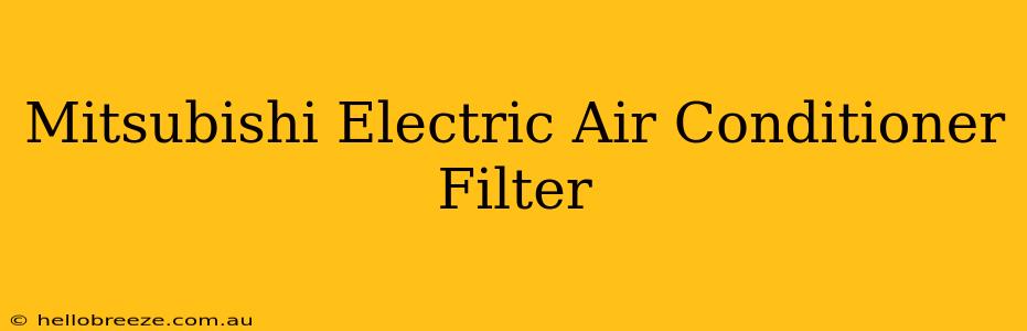 Mitsubishi Electric Air Conditioner Filter