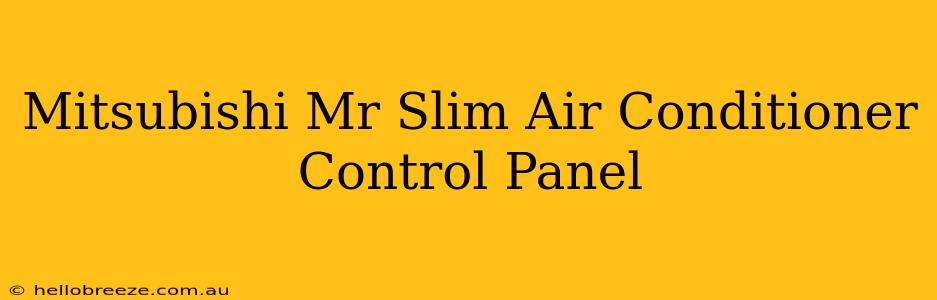 Mitsubishi Mr Slim Air Conditioner Control Panel