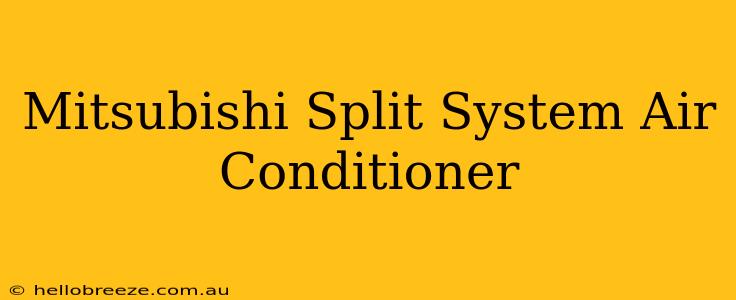 Mitsubishi Split System Air Conditioner