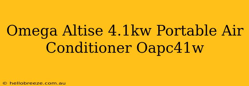 Omega Altise 4.1kw Portable Air Conditioner Oapc41w