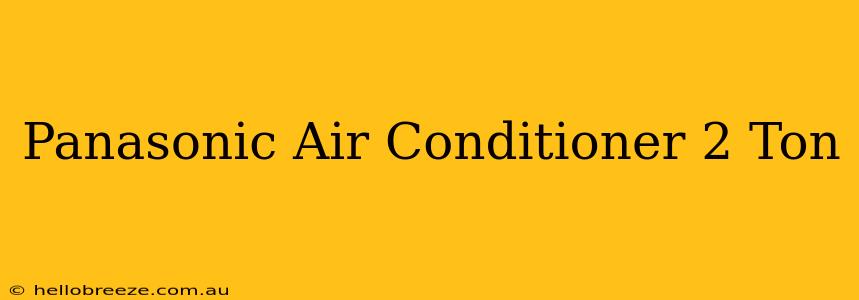 Panasonic Air Conditioner 2 Ton