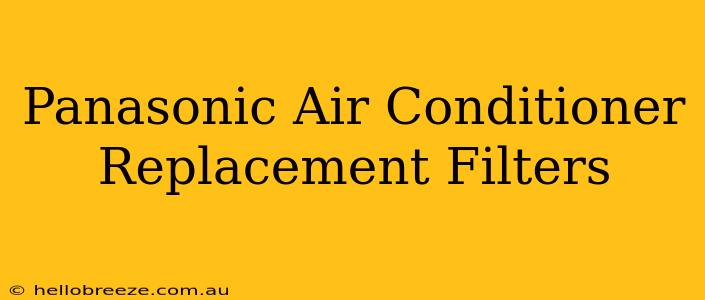 Panasonic Air Conditioner Replacement Filters